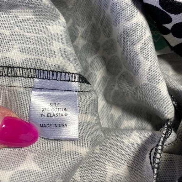 NWT Amy Matto Stitch Fix Matthew Black White Spots Dot Side Zip Straight Pants 0 - Picture 6 of 8